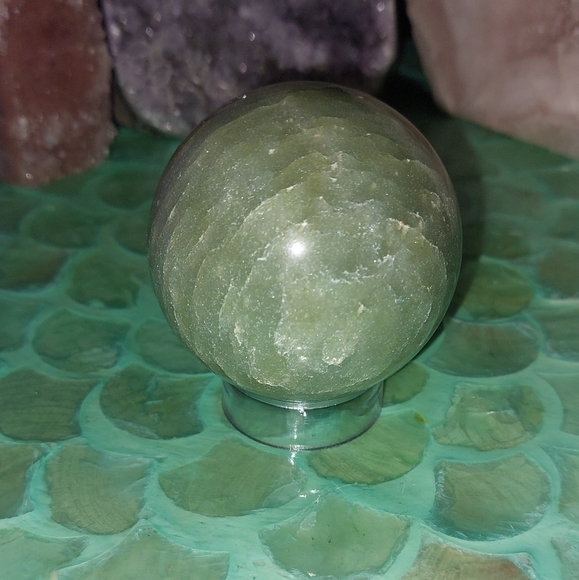 Beautiful Green Aventurine Sphere with Stand - Picture 4 of 10